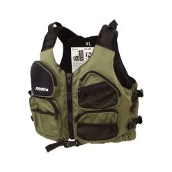 Gilet Kayak Pêche Aqua Design Kaaki 50N Vert