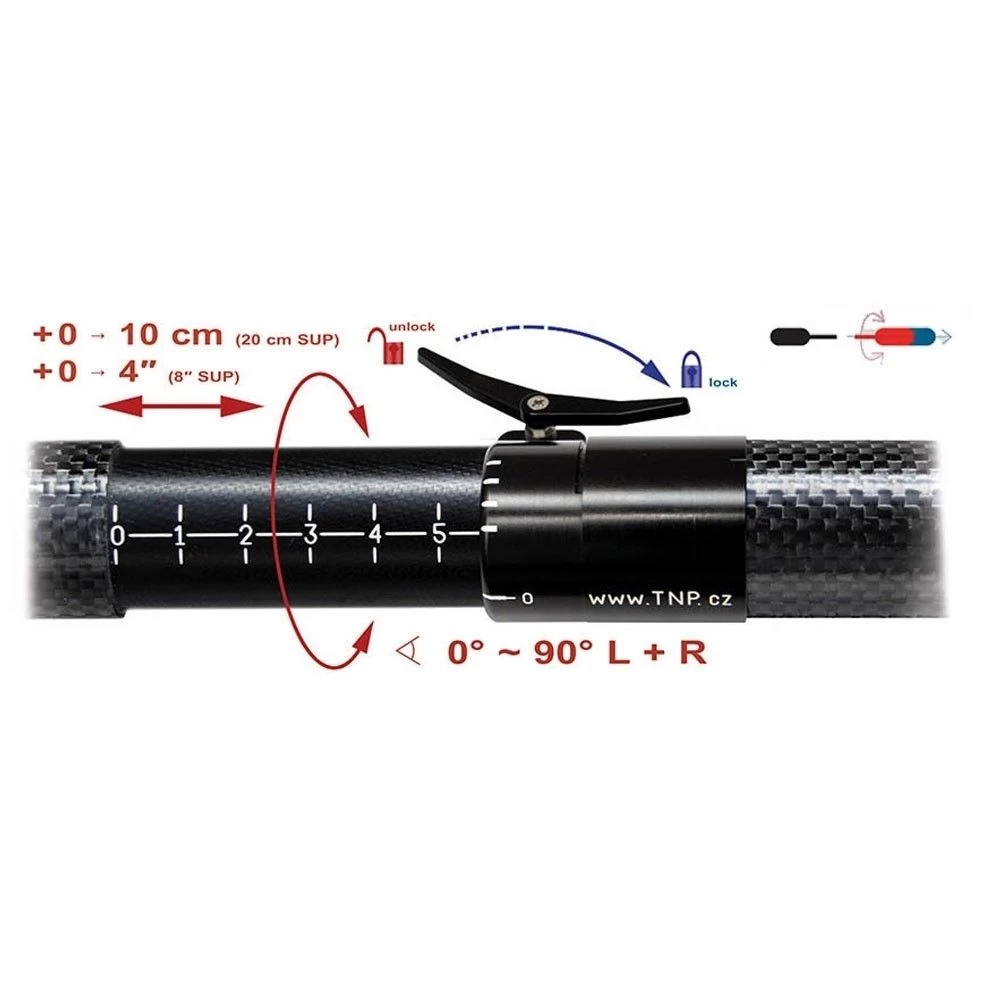Pagaie Kayak TNP Wolferine Vario Pro Skypole - Fibre Carbone - 2 Parties - 210/230 Cm 4 Pagaie Kayak TNP Wolferine Vario Pro Skypole - Fibre Carbone - 2 Parties - 210/230 Cm – Image 2